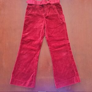 Ralph Lauren Girls Cherry Velvet Trousers